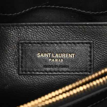 Saint Laurent Calfskin Y Quilted Monogram Small Loulou Chain Satchel Black 6 of 10