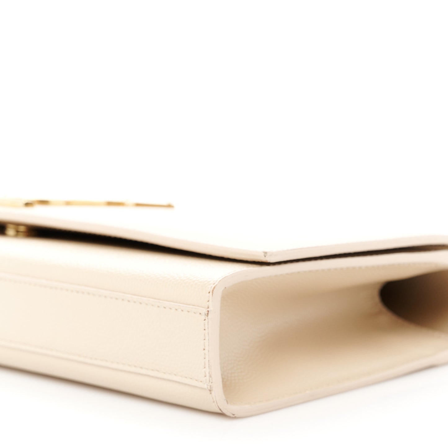 Grain De Poudre Classic Monogram Cassandre Clutch Nude Powder
