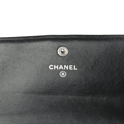 Chanel Lambskin Quilted Boy Flap Wallet Black 6 of 9