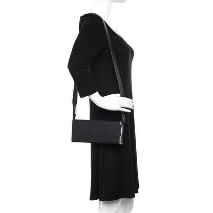 Fendi Vitello Grace Light Logo Horizontal Box Crossbody Bag Black 2 of 17