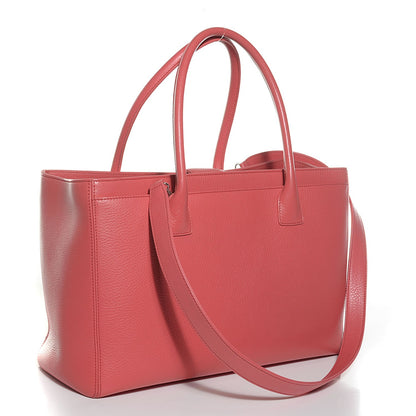 Chanel Calfskin Cerf Executive Shopper Tote Coral 3 of 7