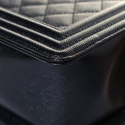 Chanel Caviar Quilted Medium Boy Flap Black 12 of 13