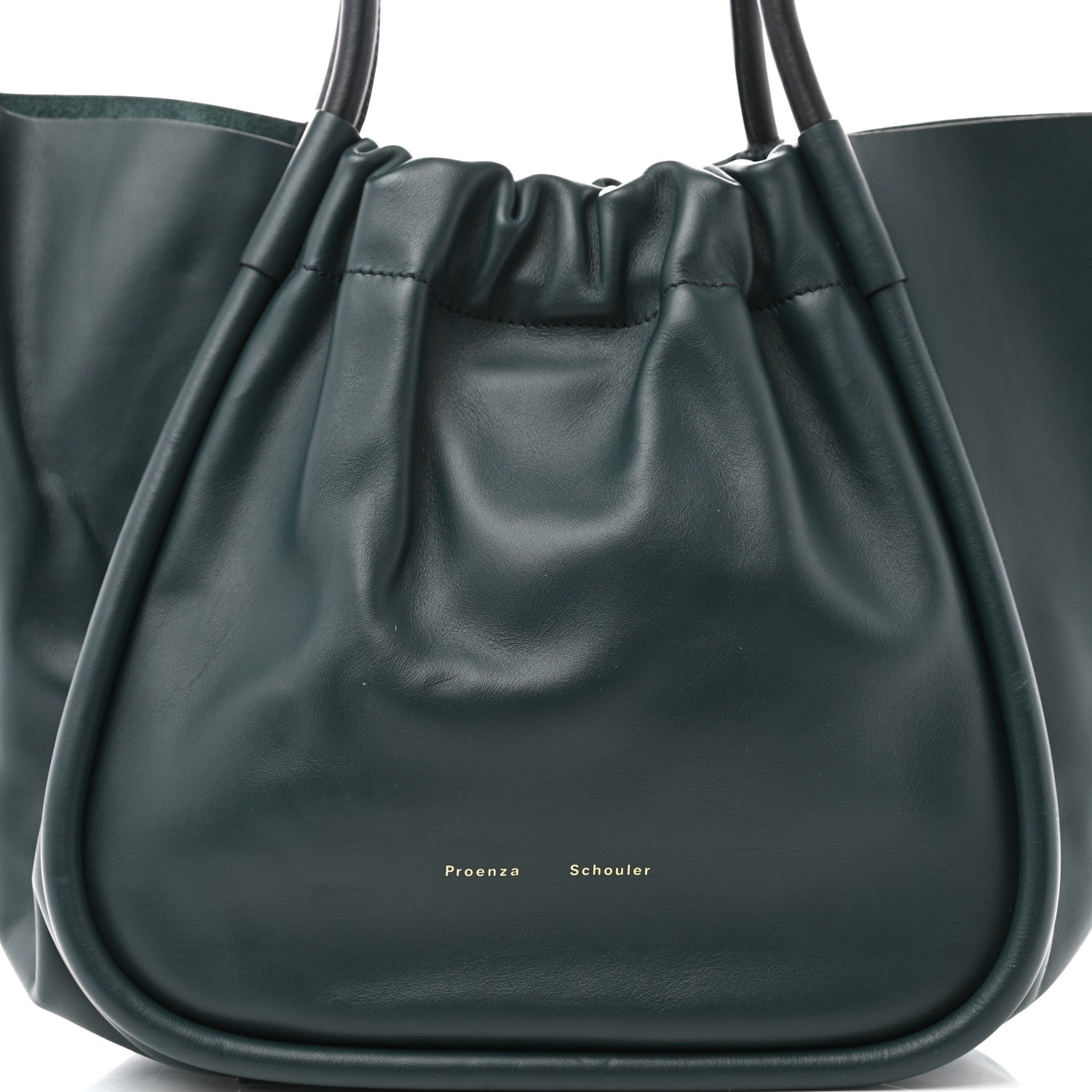 Proenza Schouler Calfskin Large Ruched Tote Petrol Green 9 of 13