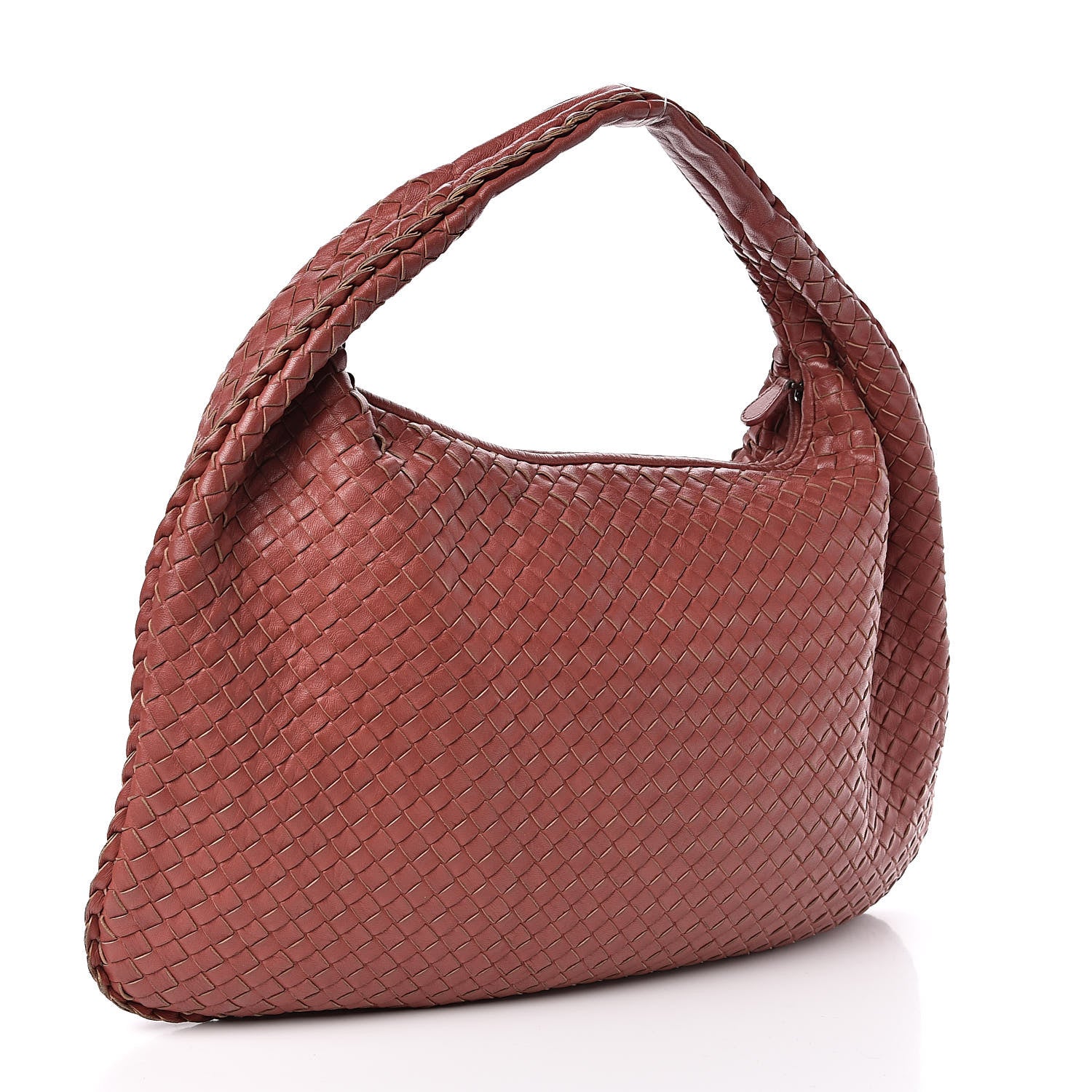 Bottega Veneta Nappa Intrecciato Large Veneta Hobo Brique 3 of 13