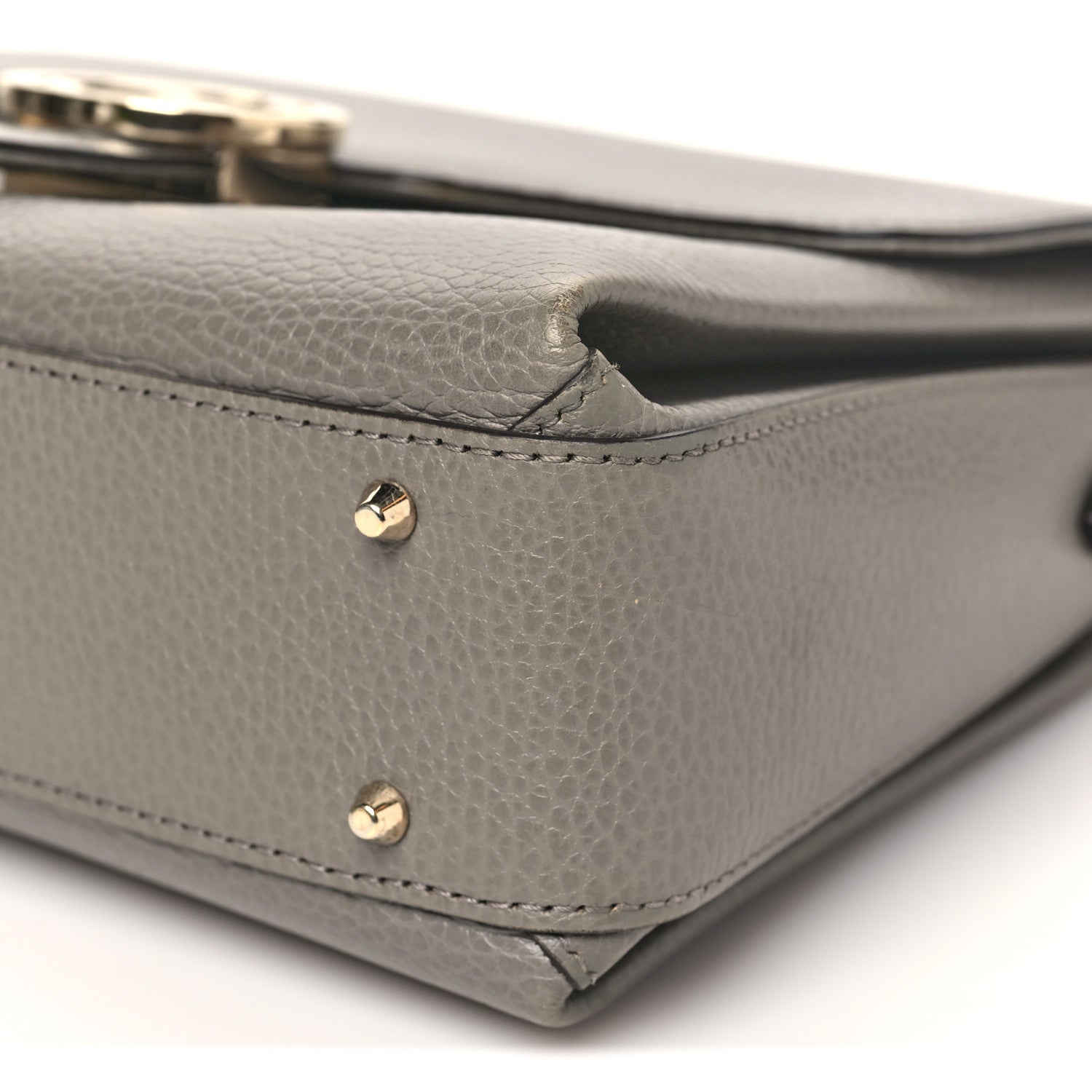 Gucci Dollar Calfskin Interlocking G Top Handle Shoulder Bag Loess 10 of 10