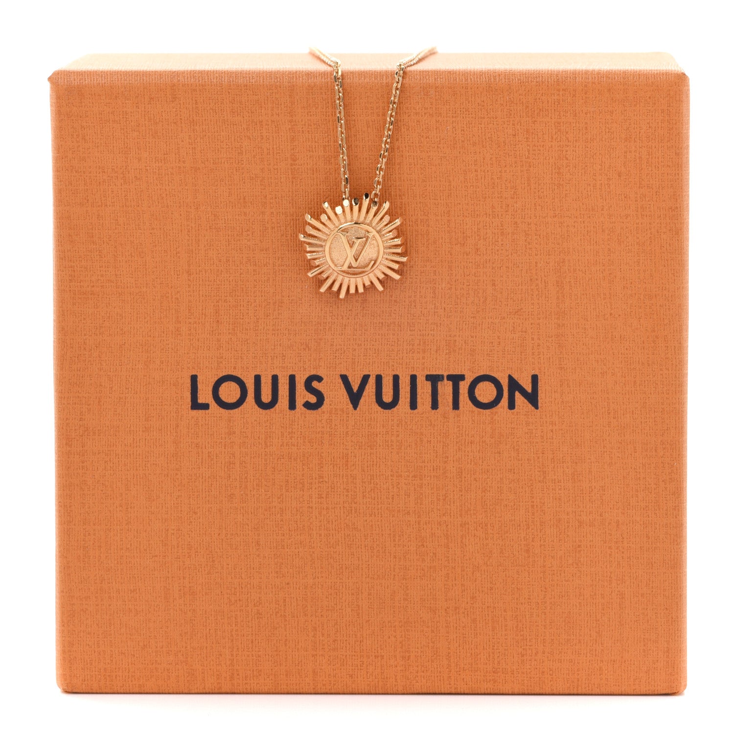 Louis Vuitton Brass Vendome Necklace Gold 7 of 7