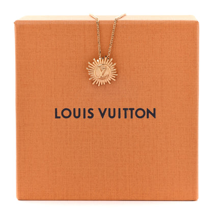 Louis Vuitton Brass Vendome Necklace Gold 7 of 7