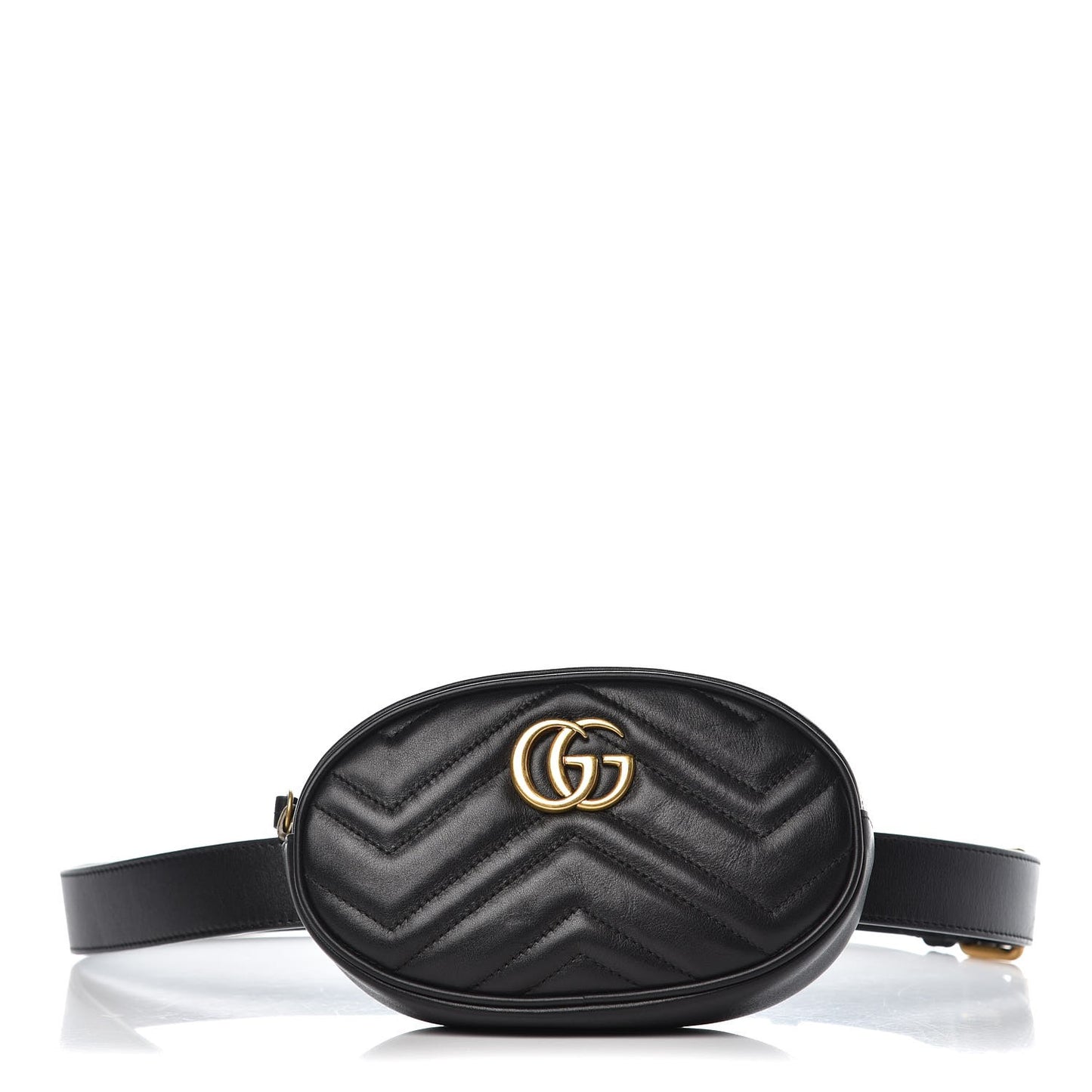 Calfskin Matelasse GG Marmont Belt Bag 105 42 Black
