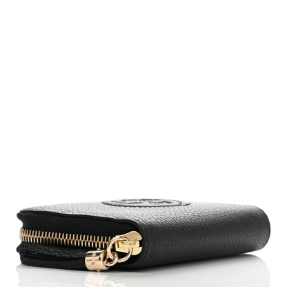 Gucci Pebbled Calfskin Small Soho Zip Around Wallet Black 4 of 7