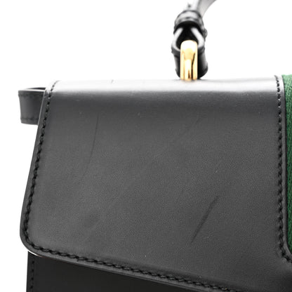 Gucci Calfskin Medium Sylvie Top Handle Bag Black 12 of 15