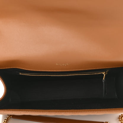 Saint Laurent Grain De Poudre Textured Mixed Matelasse Triquilt Large Monogram Satchel Dune 5 of 9