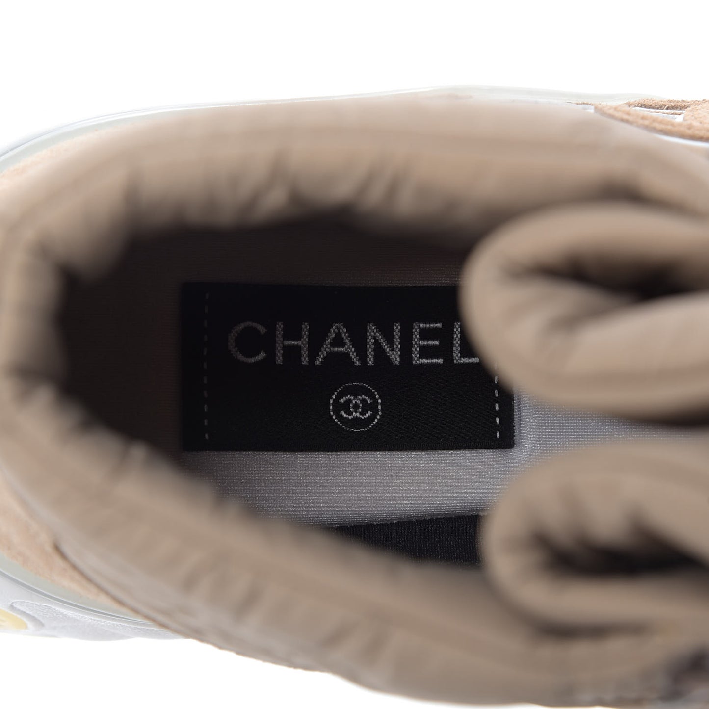 Fabric Suede Womens CC Sneakers 40 Beige