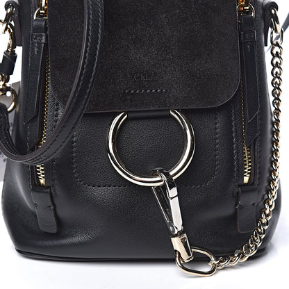 Chloe Suede Calfskin Mini Faye Backpack Black 10 of 10