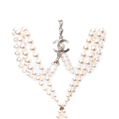 Chanel Pearl Multi Strand CC Necklace Gold 2 of 14