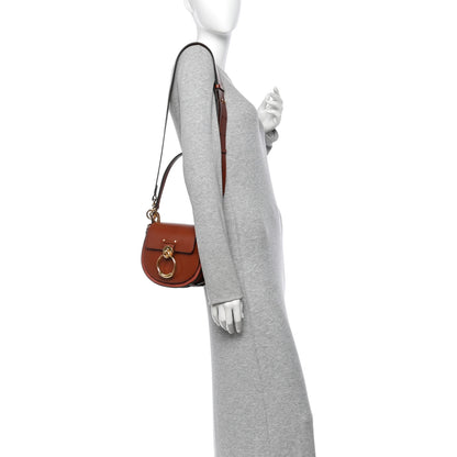 Chloe Calfskin Suede Small Tess Bag Sepia Brown 2 of 10
