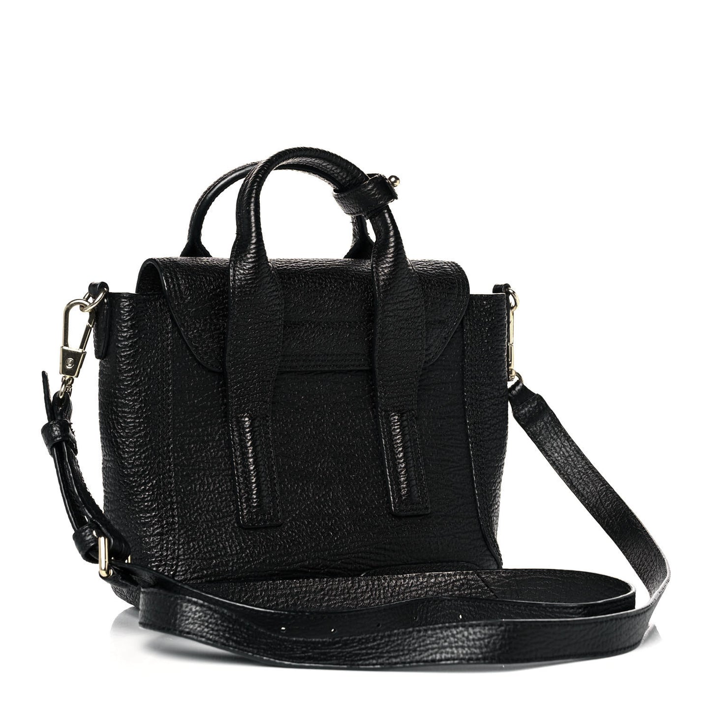 Textured Calfskin Mini Pashli Satchel Black