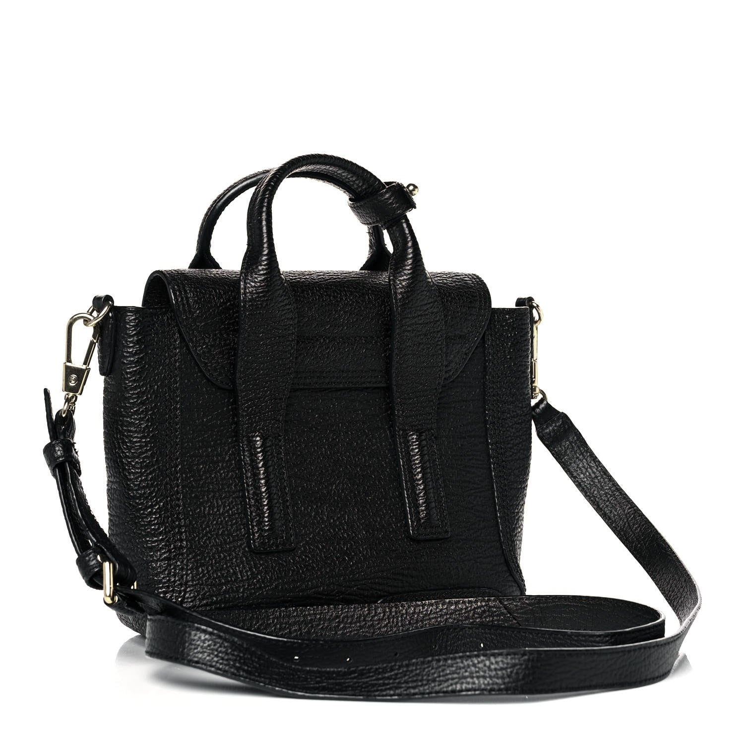 3.1 Phillip Lim Textured Calfskin Mini Pashli Satchel Black 3 of 12