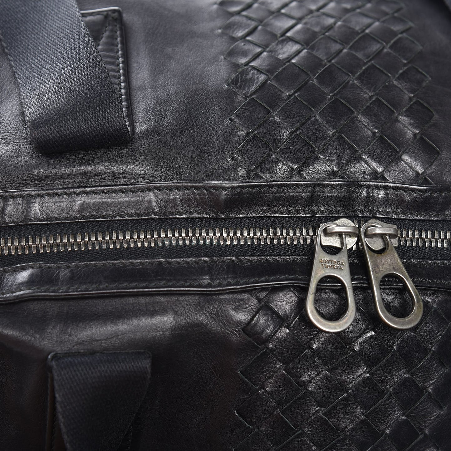 Light Calf Intrecciato Duffle Black