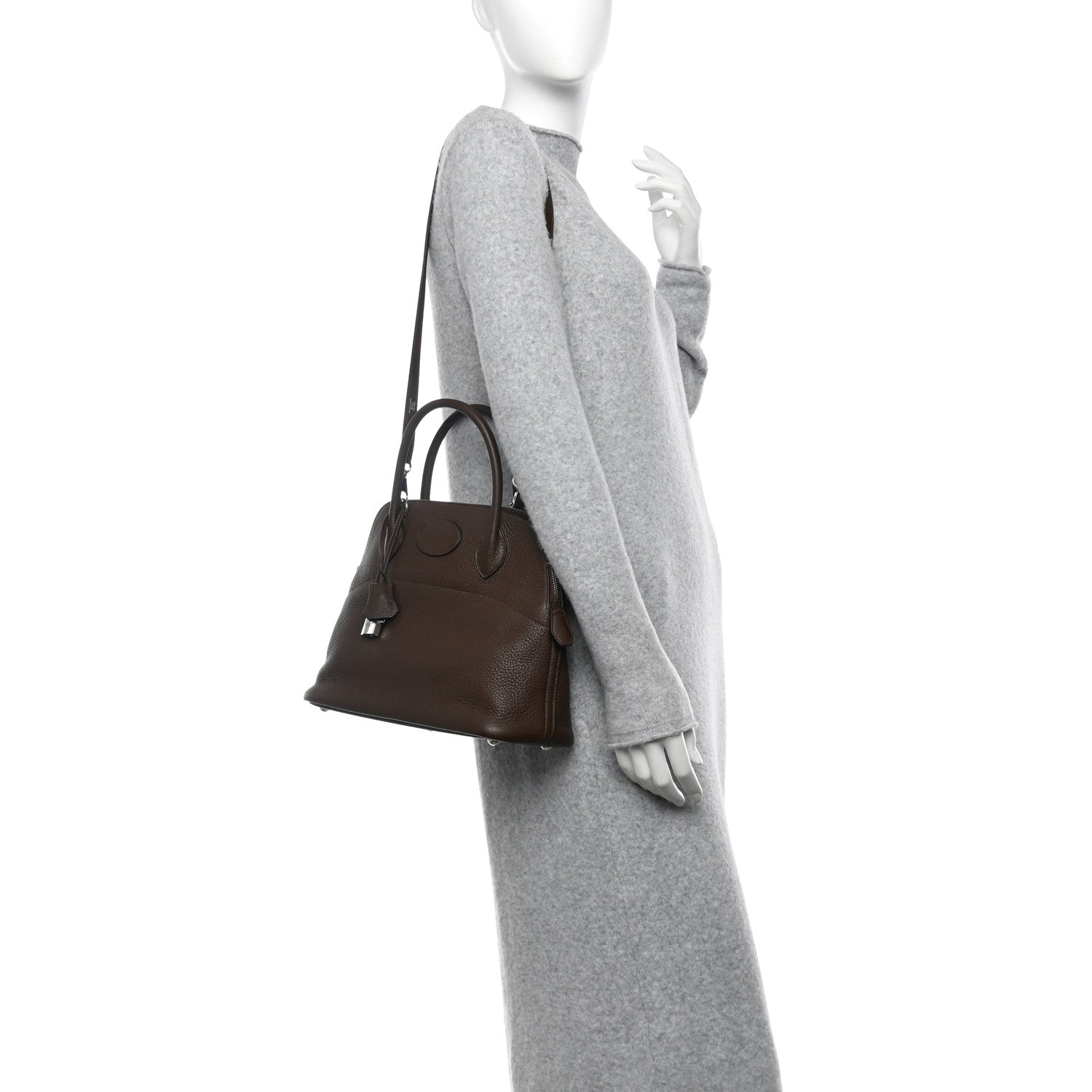 Hermes Taurillon Clemence Bolide 31 Chocolate 2 of 10