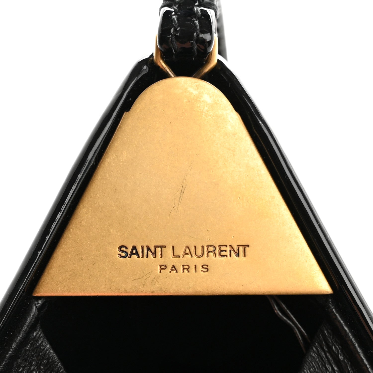 Saint Laurent Patent Pyramid Clutch Black 12 of 12