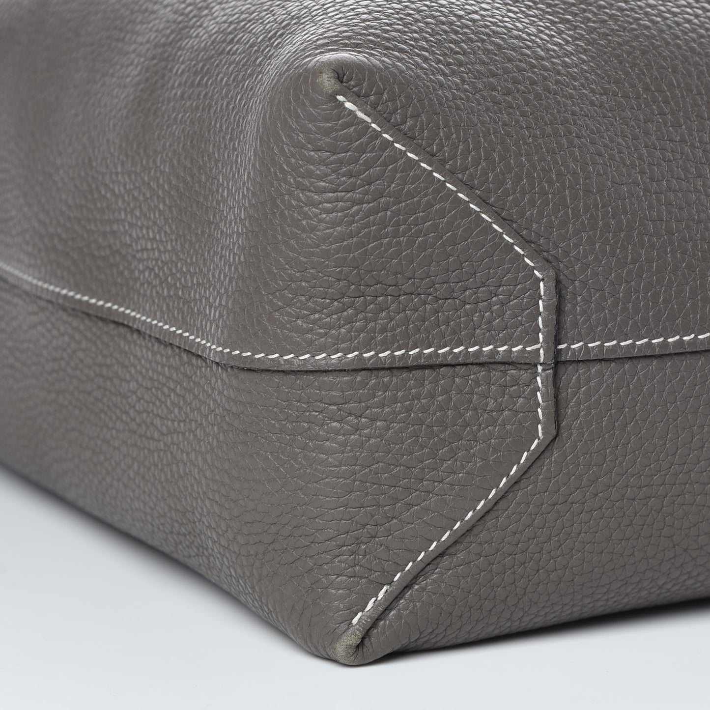 Taurillon Clemence Double Sens 36 Reversible Tote Etain Beton