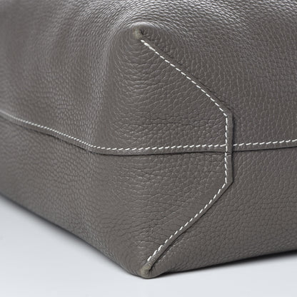 Hermes Taurillon Clemence Double Sens 36 Reversible Tote Etain Beton 10 of 17