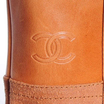 Chanel Nubuck Leather Paris Dallas Short Boots 39 Light Brown 7 of 8
