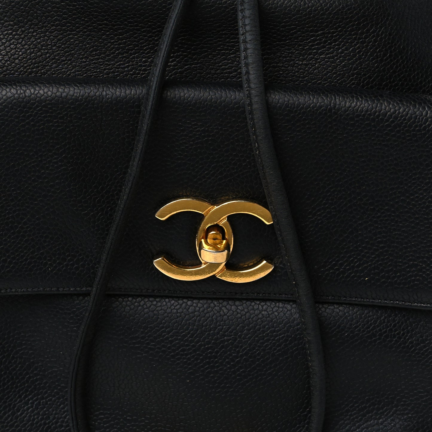Caviar Drawstring Backpack Bag Black