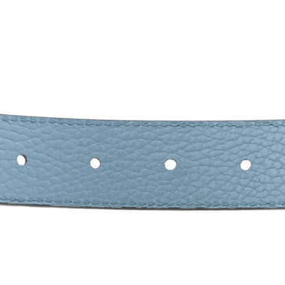 Gucci Calfskin Double G Reversible 37mm Belt 85 34 Petroleum Blue 4 of 5