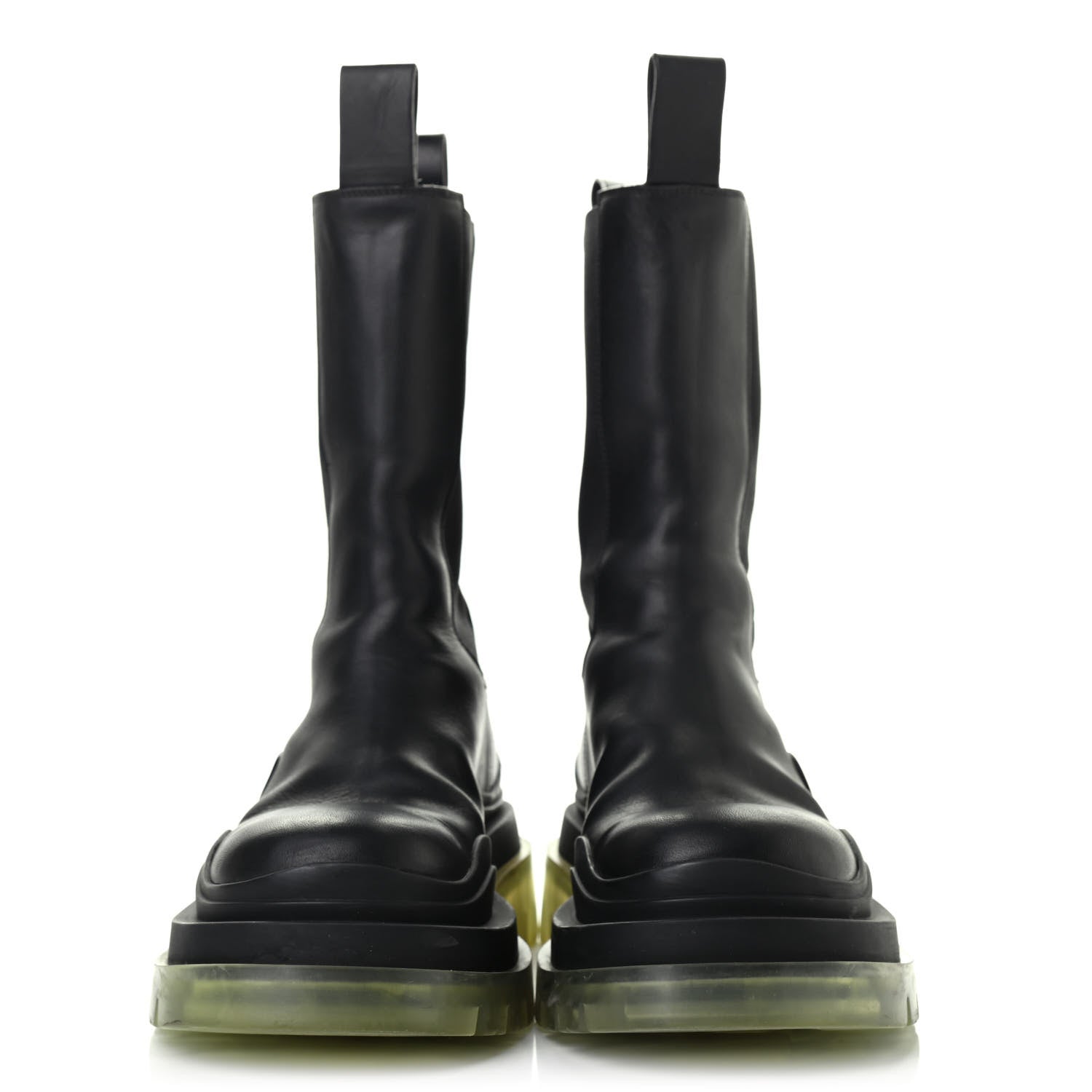 Bottega Veneta Calfskin The Tire Chelsea Boots 35.5 Black Transparent 2 of 13