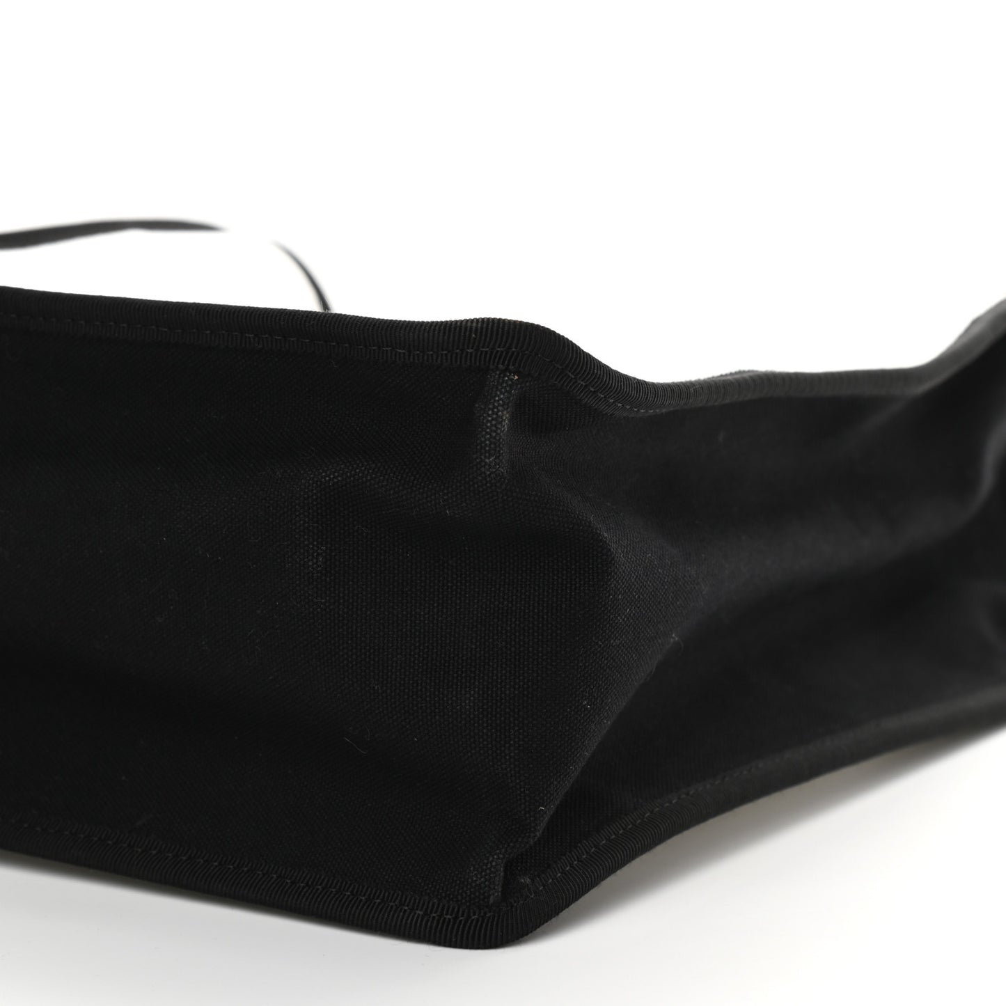 Canvas Calfskin Let's Demonstrate Small Tote White Black