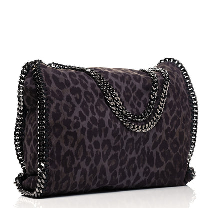 Stella McCartney Shaggy Deer Leopard Print Small Falabella Tote Grey 3 of 10