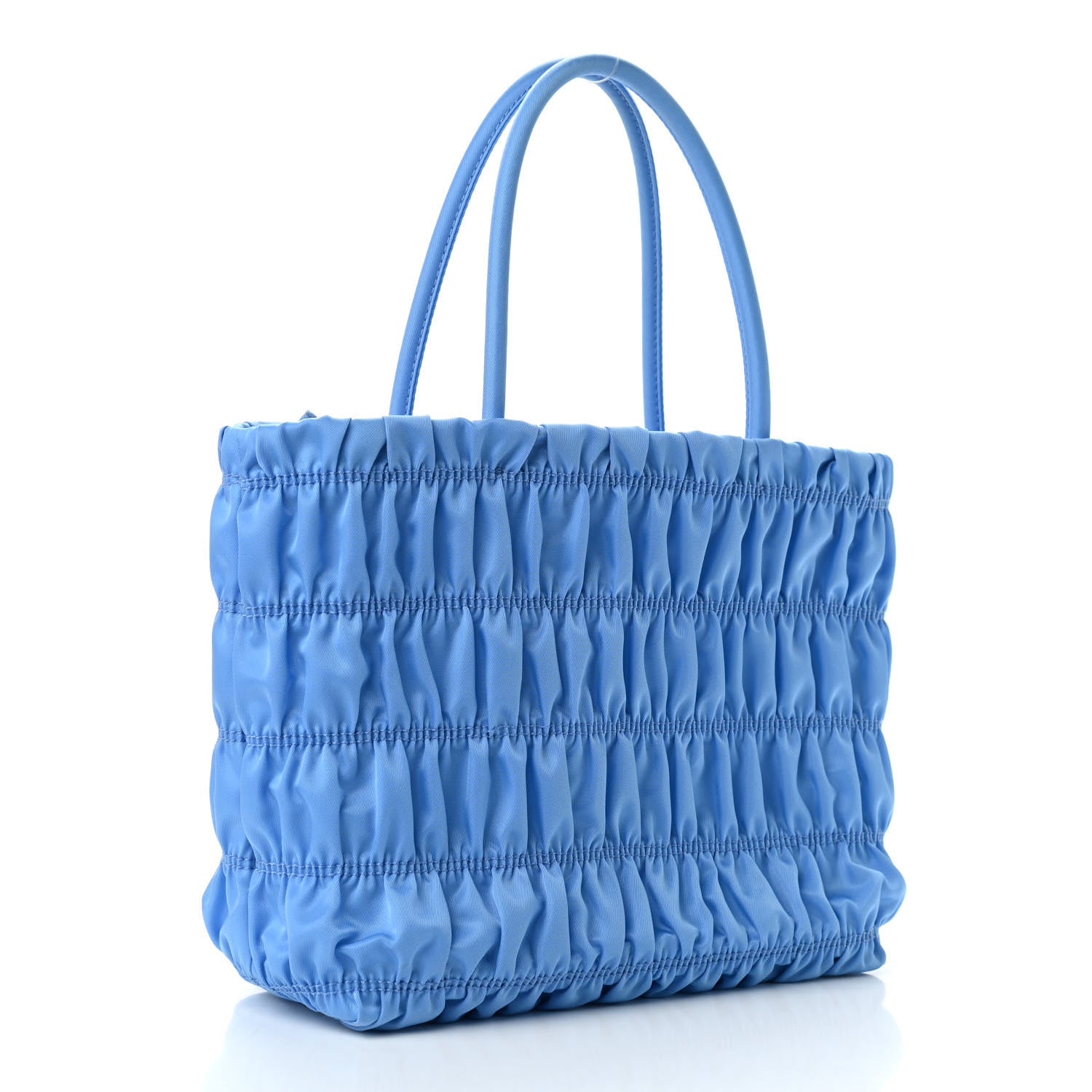 Prada Tessuto Nylon Gaufre Tote Light Blue 3 of 8