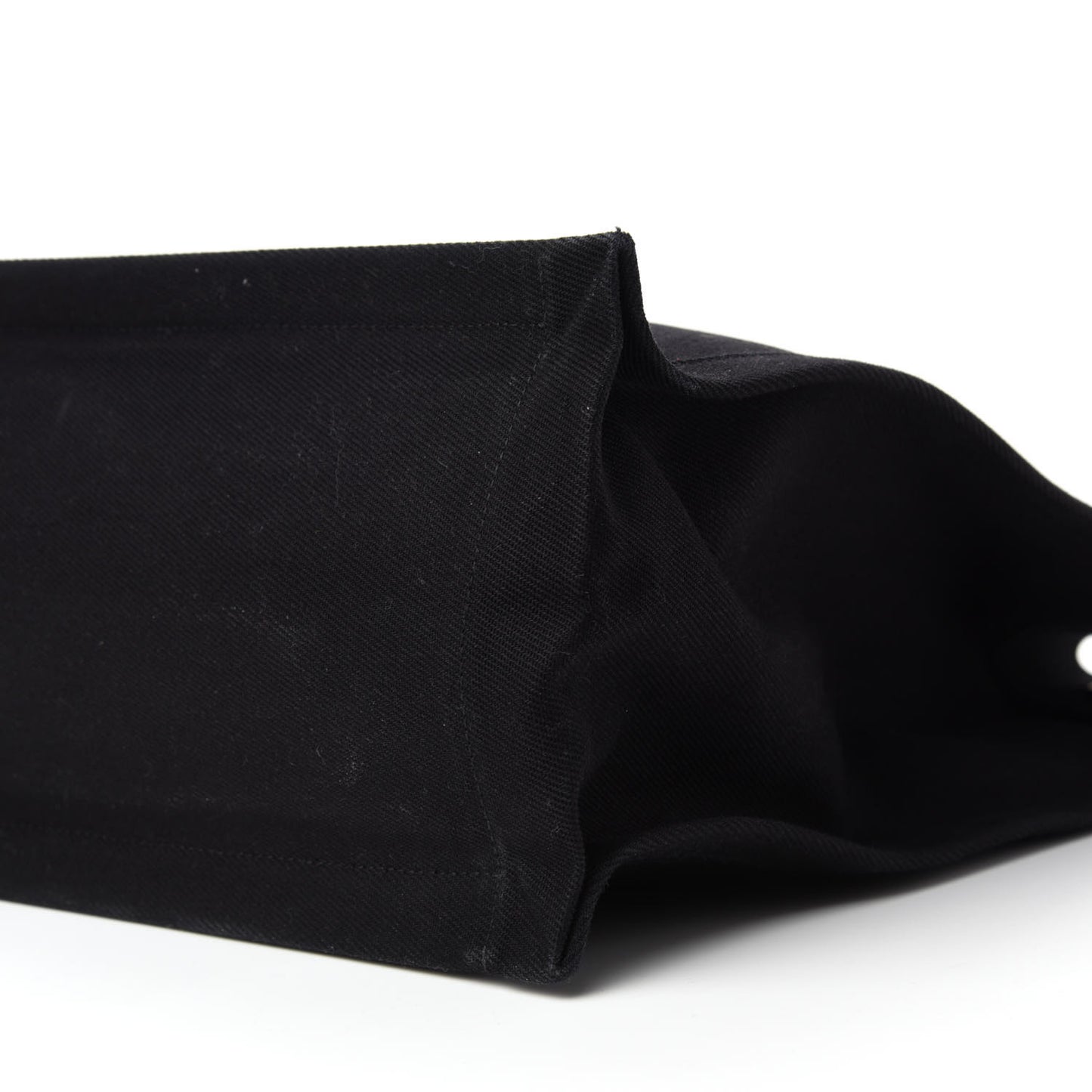 Linen Calfskin Rive Gauche Tote Black