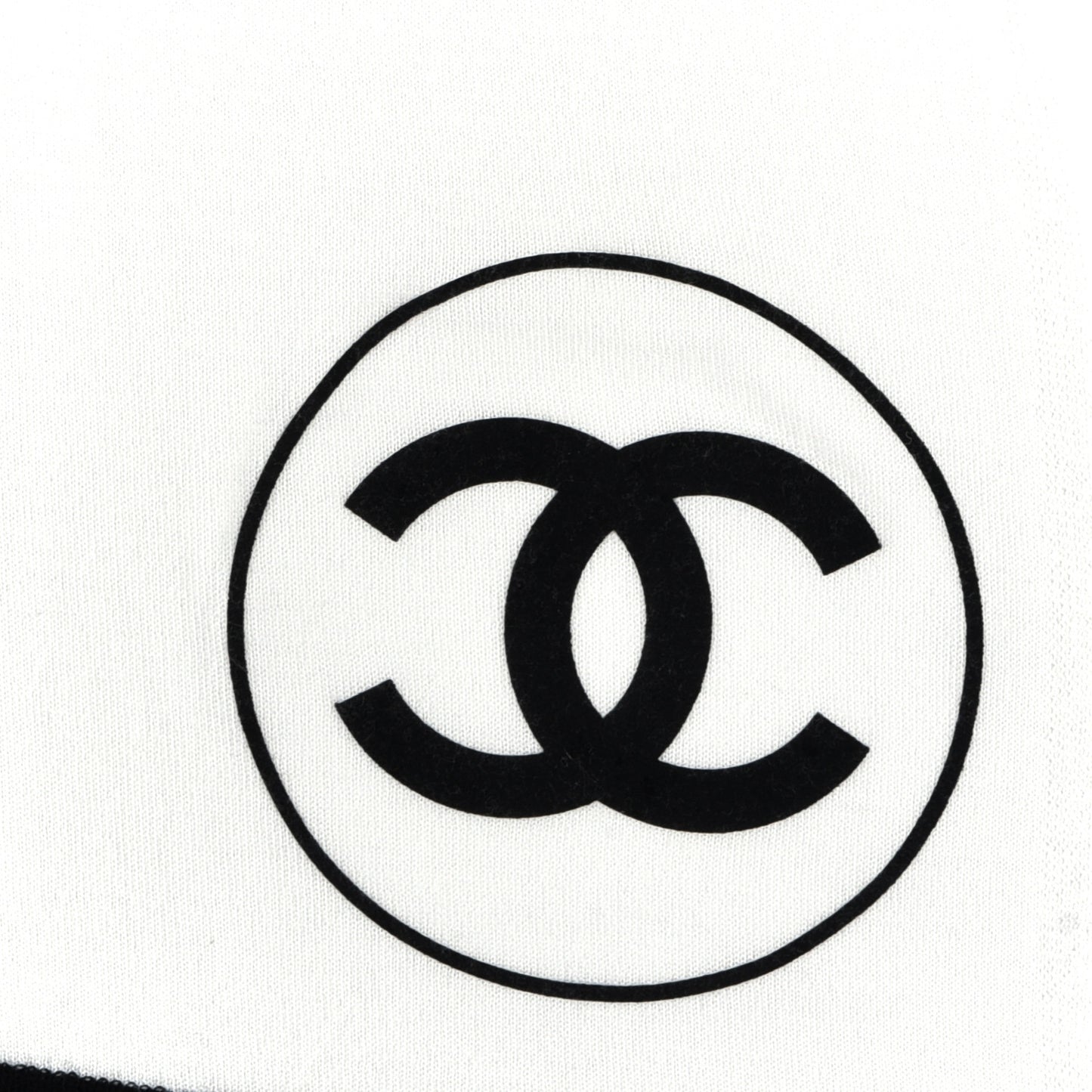 Wool CC Scarf White Black