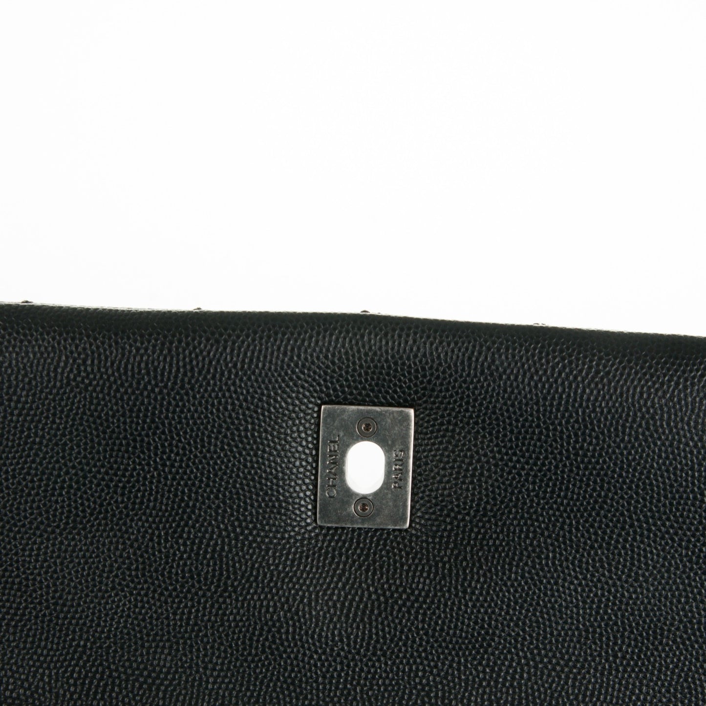 Caviar Quilted Medium Coco Handle Flap Black