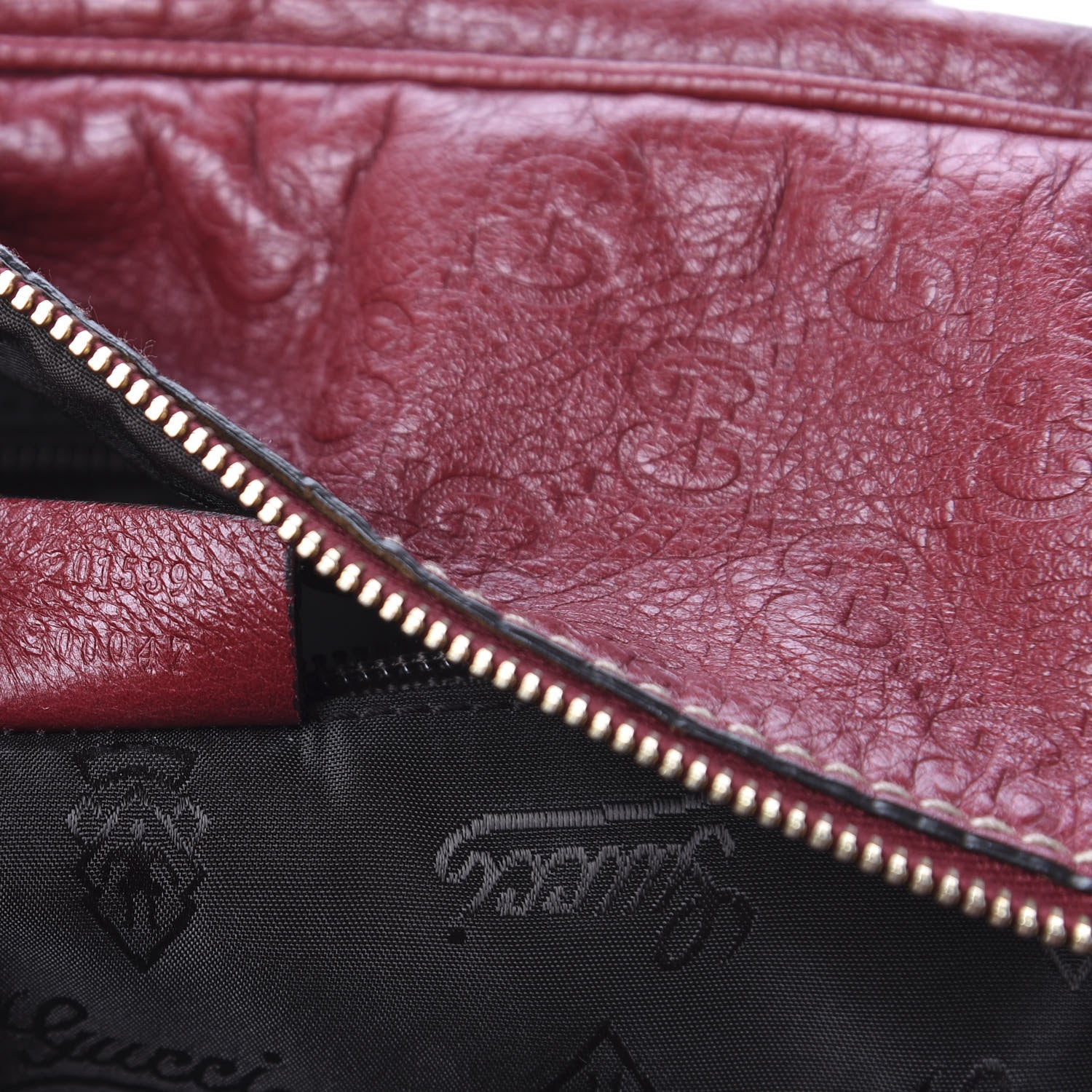Gucci Guccissima Medium Carry On Duffle Red 9 of 10