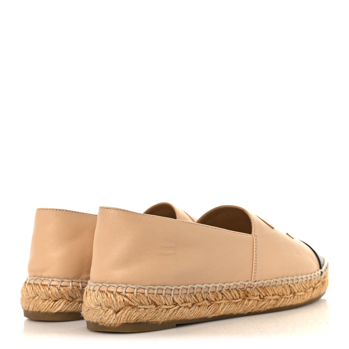 Lambskin CC Espadrilles 37 Beige Black