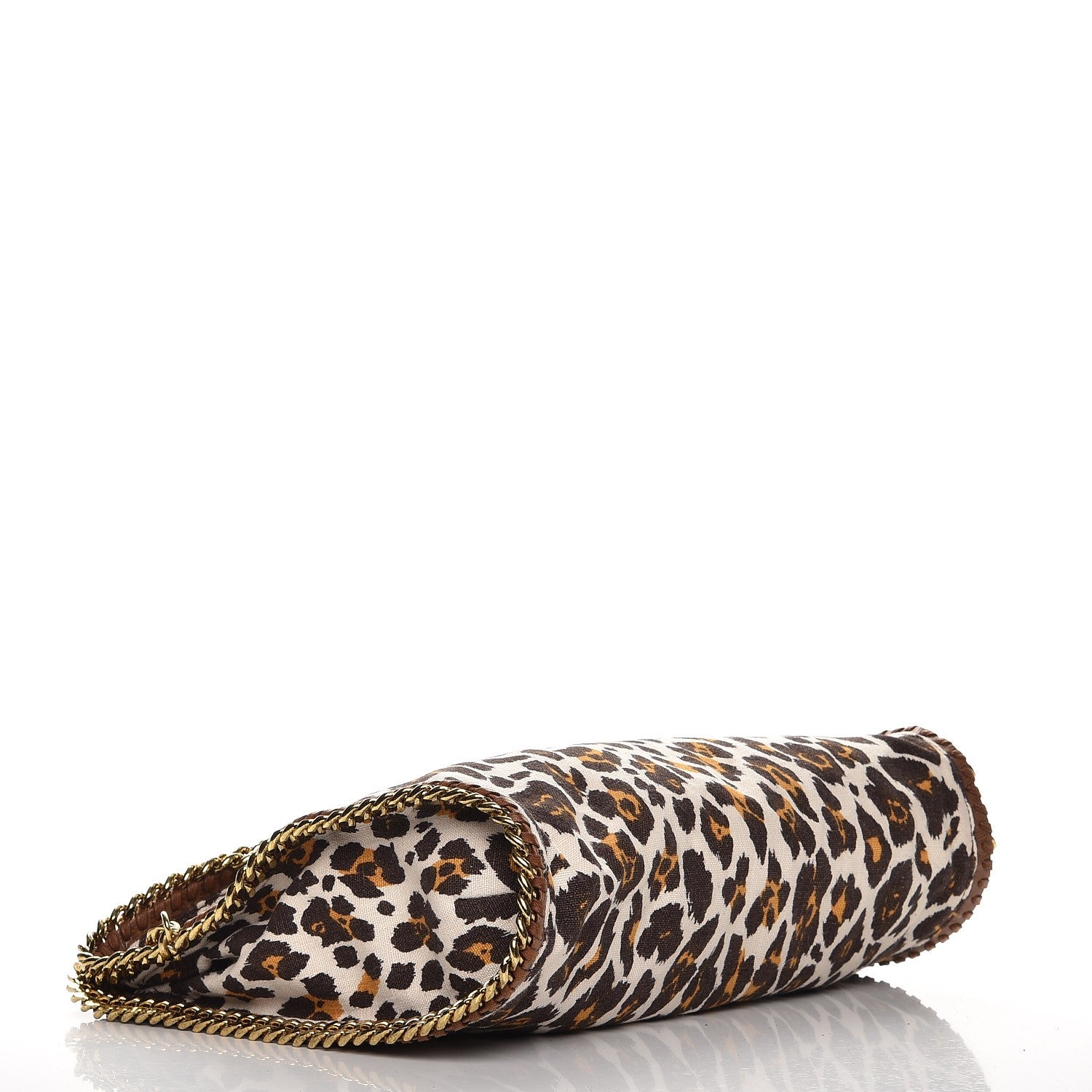 Stella McCartney Linen Leopard Small Falabella Fold Over Tote 5 of 8