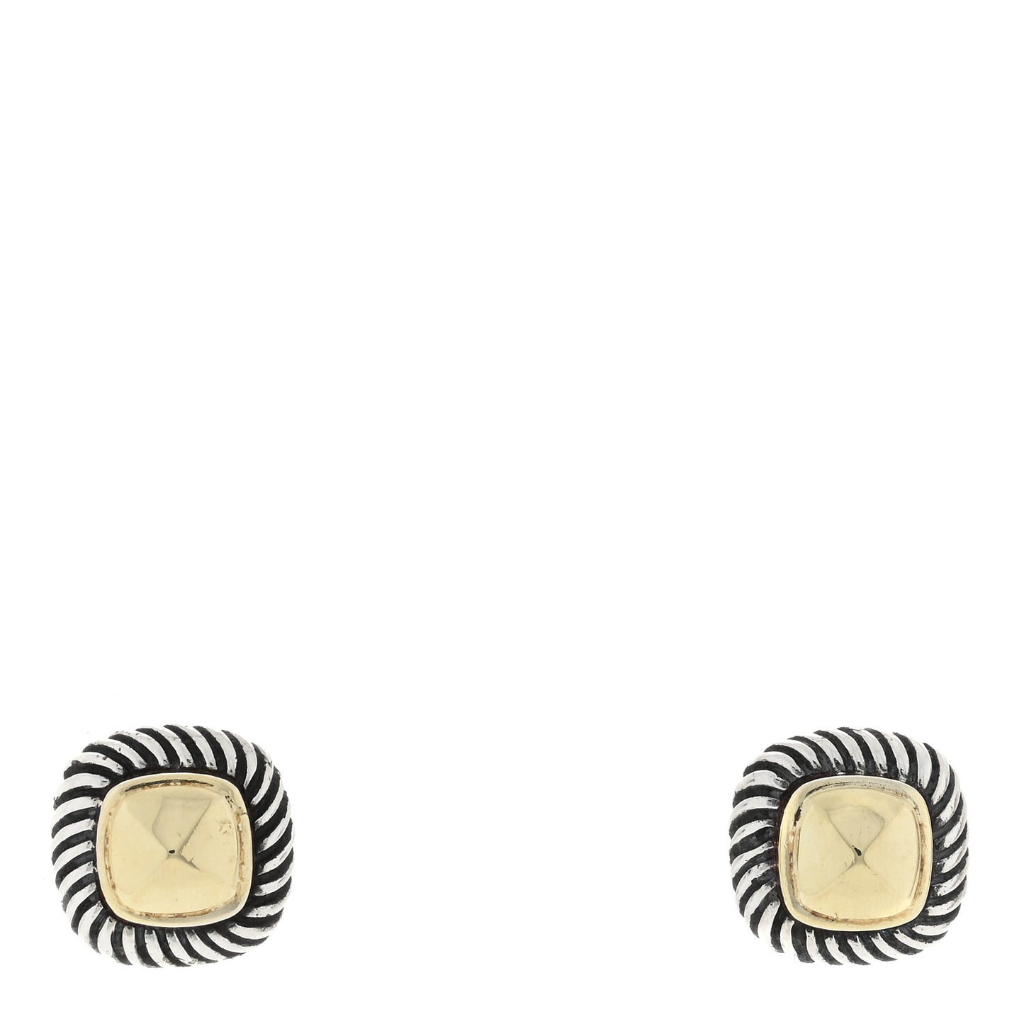 Sterling Silver 14K Yellow Gold 7mm Albion Earrings