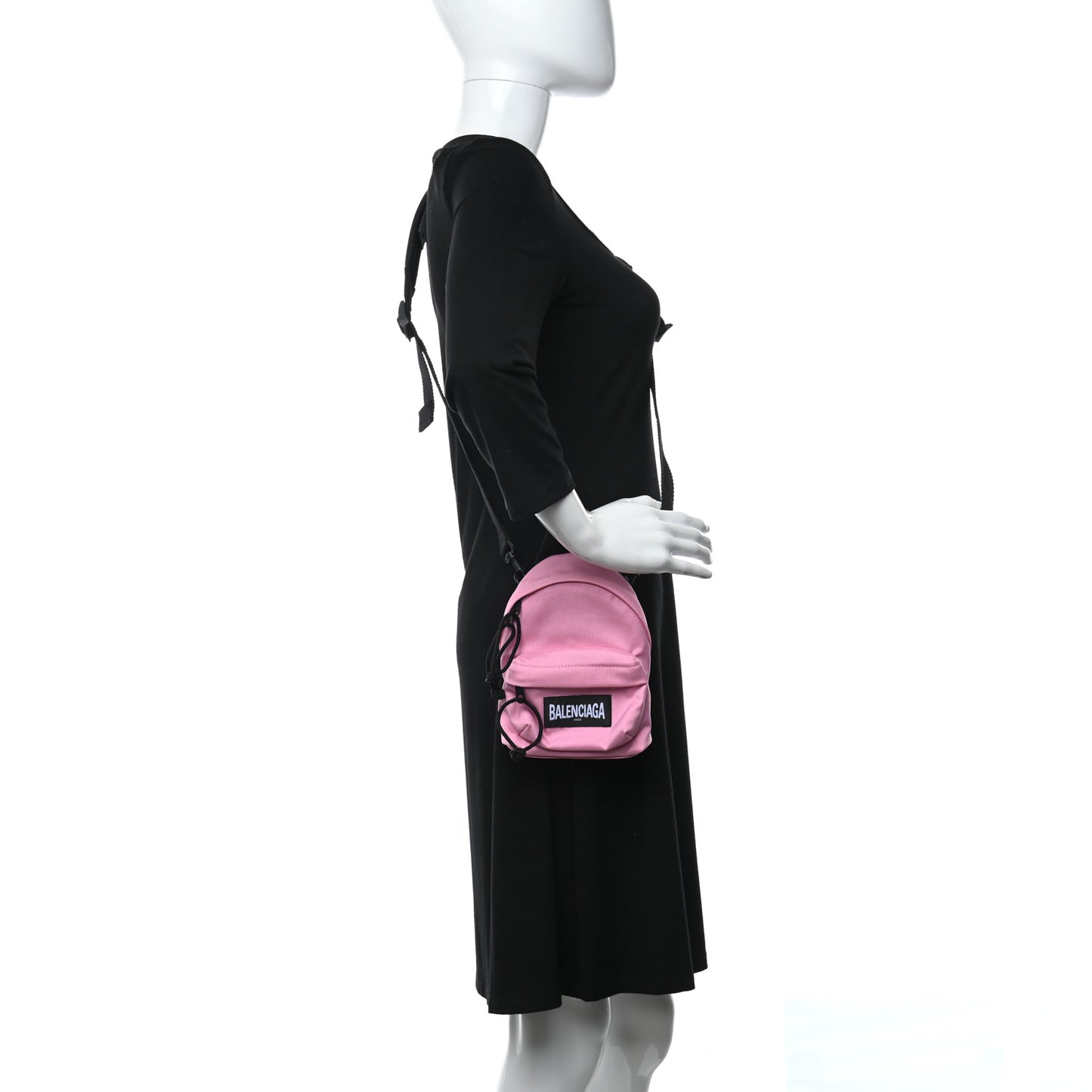 Recycled Casual Nylon Mini Oversized Backpack Pink