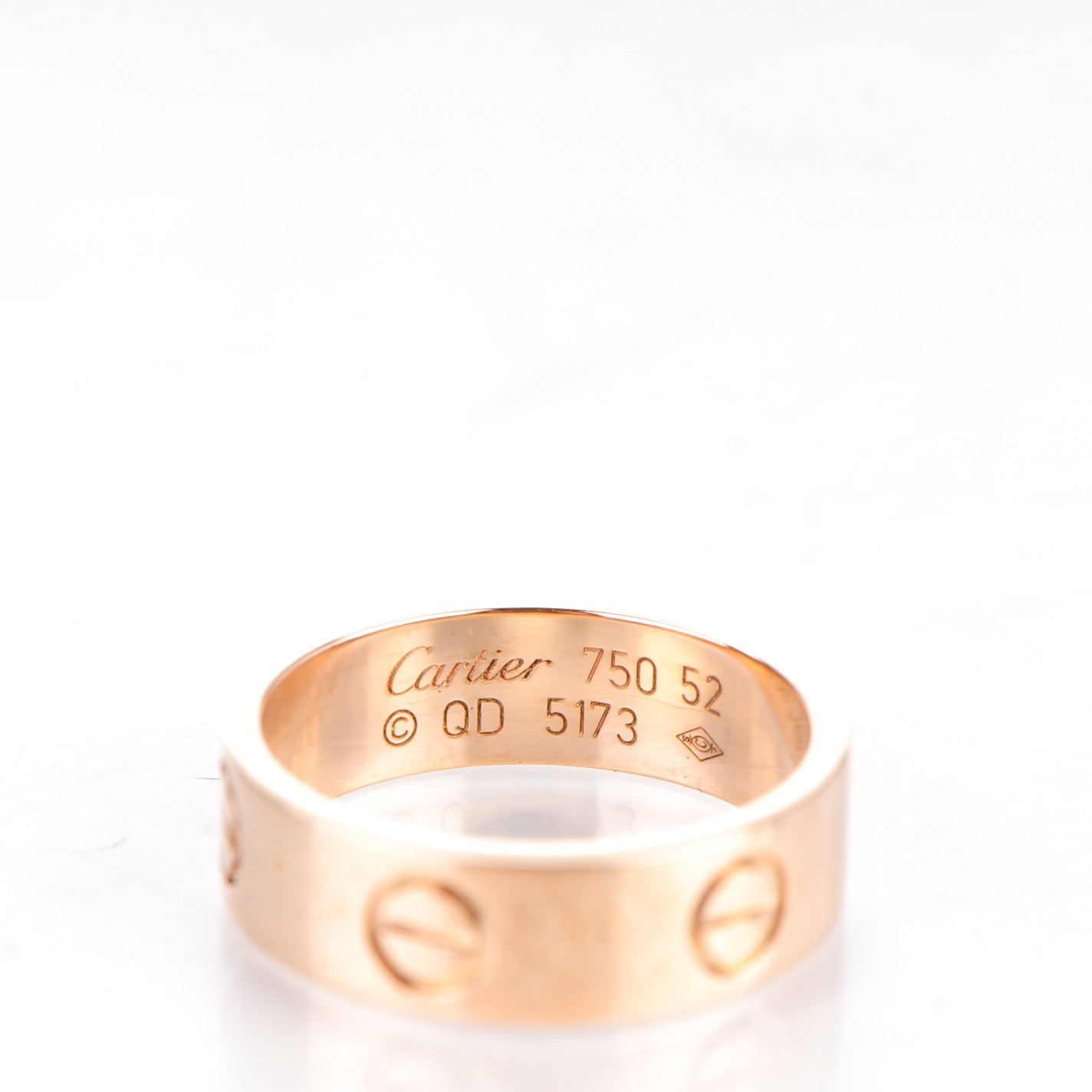 18K Pink Gold 5.5mm LOVE Ring 52 6