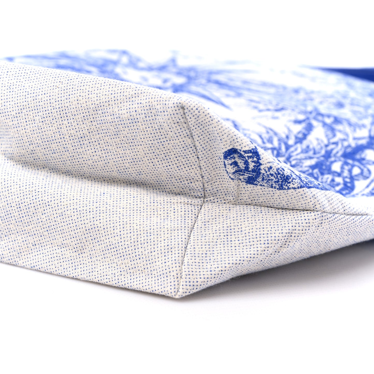 Canvas Print Cruise Tote Ivory Blue