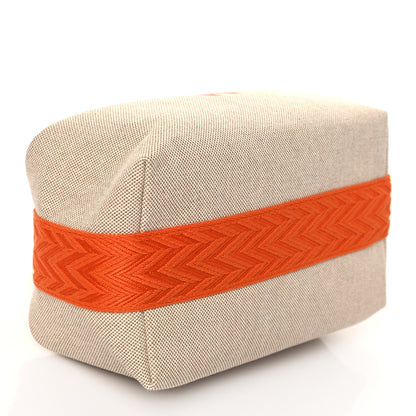 Hermes Canvas Small Bride-A-Brac Pouch Natural Orange 4 of 9