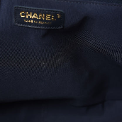 Chanel Caviar Quilted Large CC Shopping Tote Navy 8 of 8