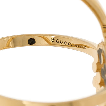 Gucci 18K Yellow Gold Diamond Running G Cross Ring 54 7 4 of 4