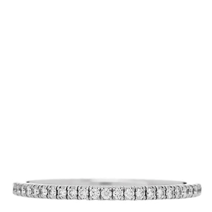 Cartier 18K White Gold Diamond 1.5mm Etincelle de Cartier Wedding Band Ring 55 7.25 3 of 4