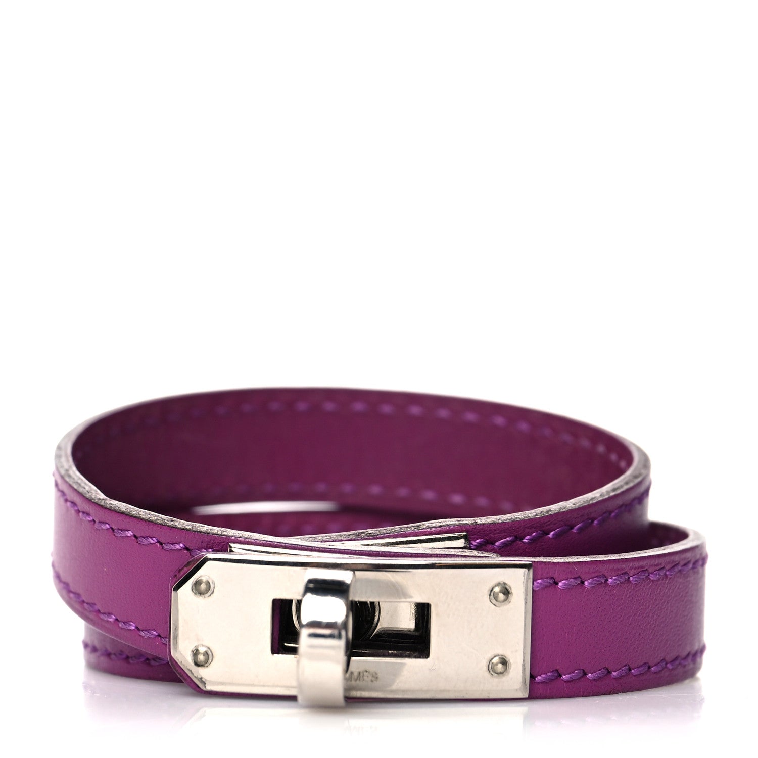 Hermes Swift Kelly Double Tour Bracelet S Cyclamen 1 of 6