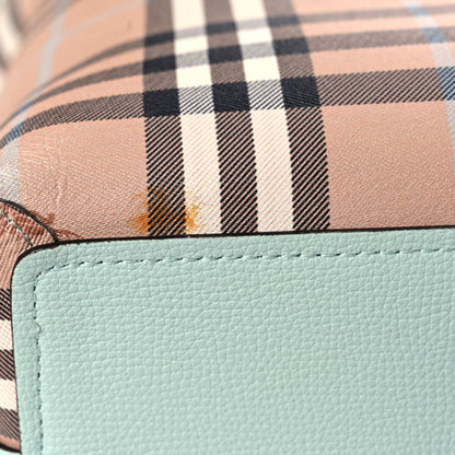 Burberry Calfskin Haymarket Check Medium Reversible Tote Pale Opal 21 of 21