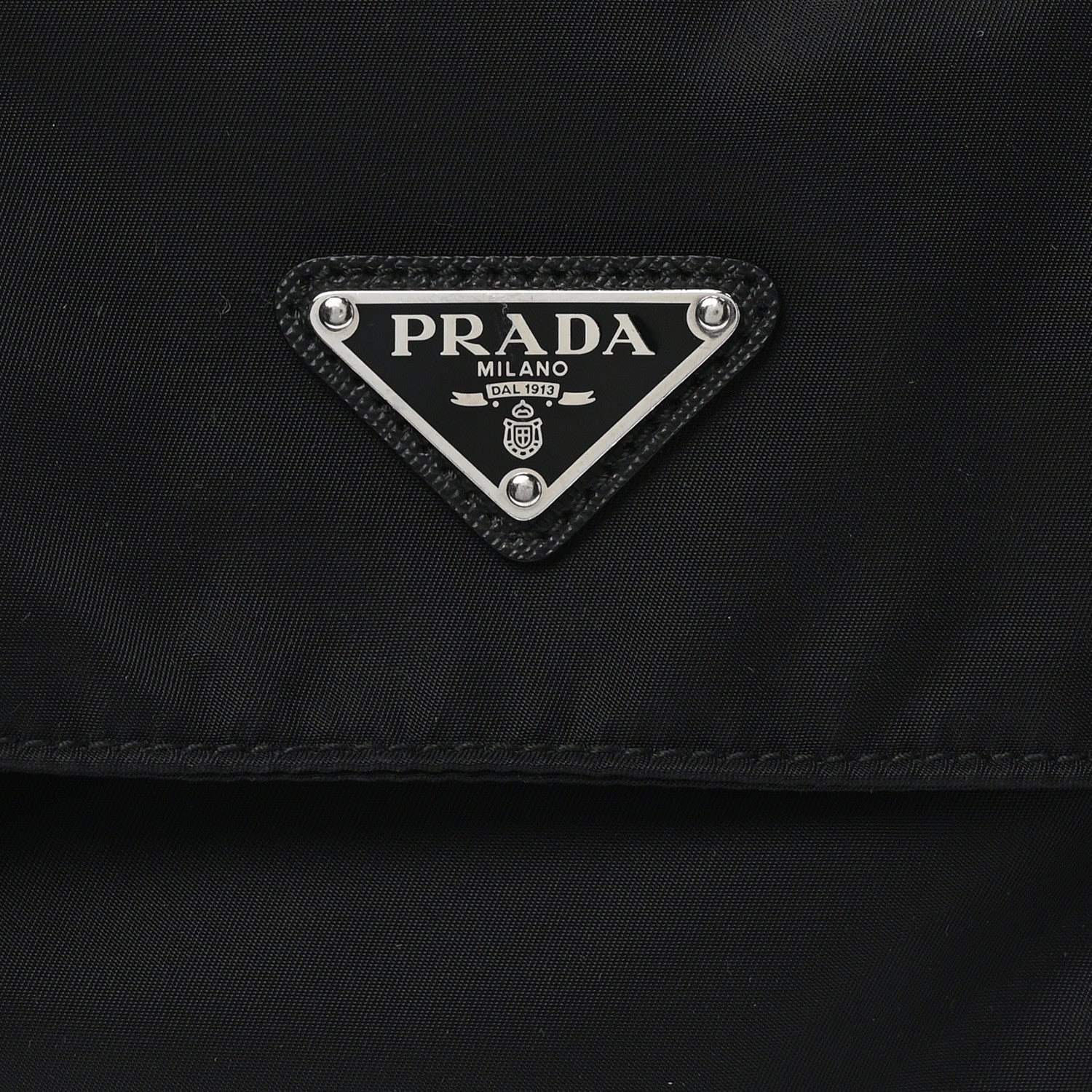 Prada Re-Nylon Vela Saffiano Pocket Double Buckle Messenger Shoulder Bag Black 9 of 11